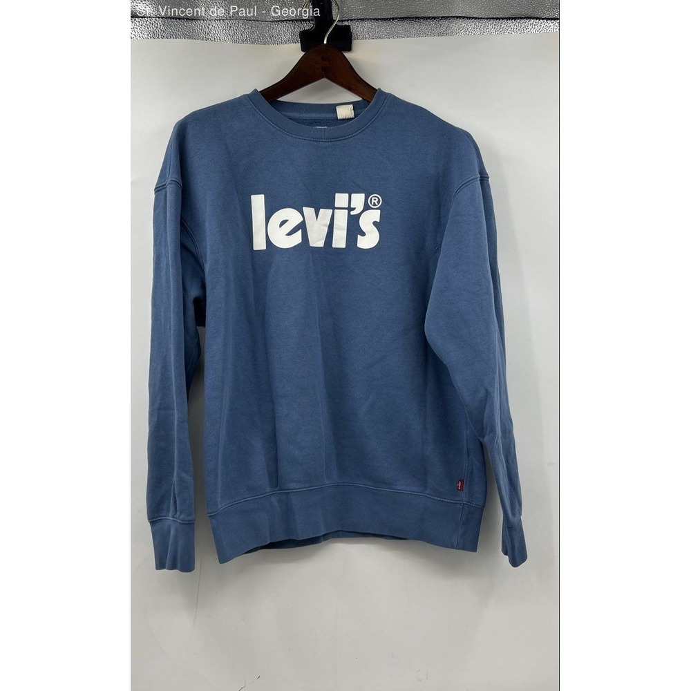Levi's Pullover Sweatshirt Men's Small Logo Blue Casual